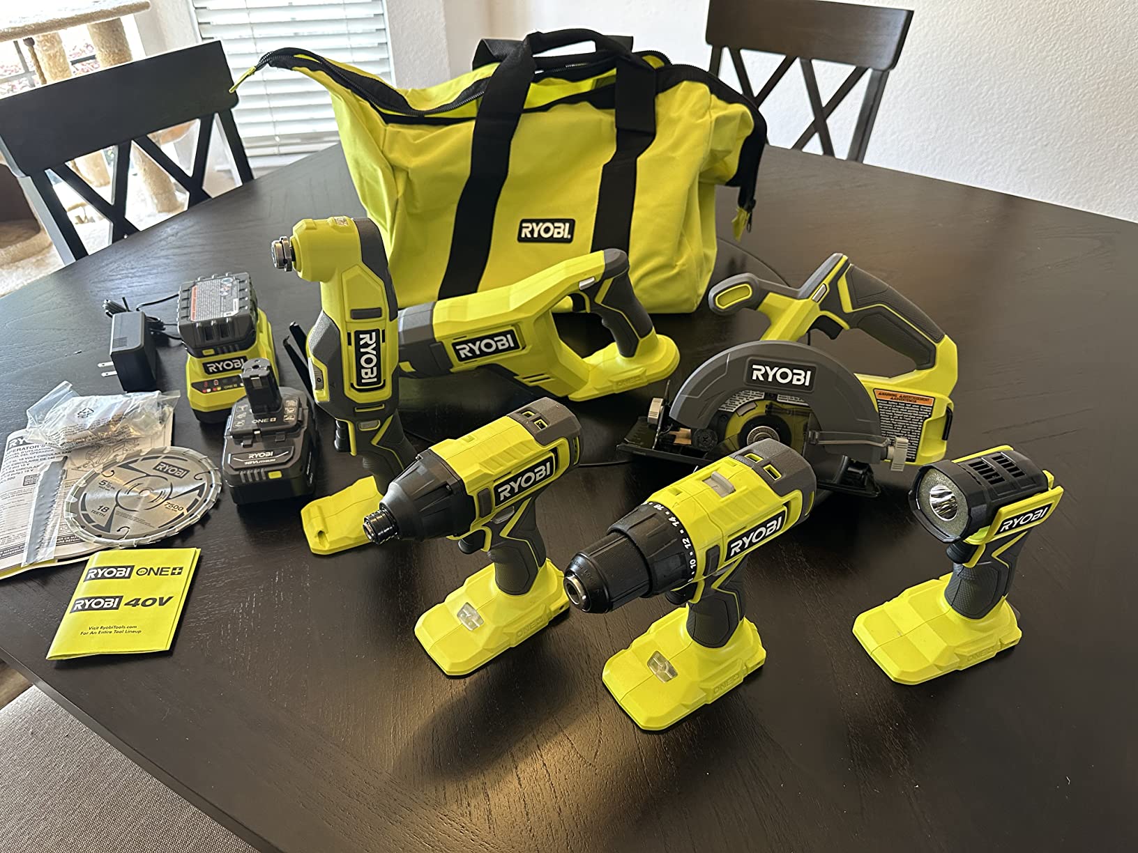 ONEAND 18V Cordless 6-Tool Combo KIT with 1.5 AH Battery, 4.0 AH Battery, and Charger customer photo 2