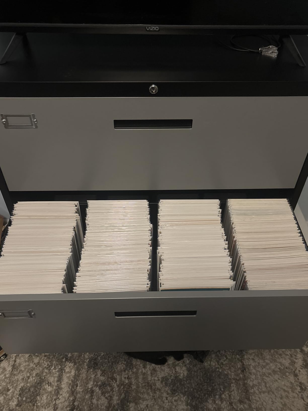 Letaya File Cabinets, 4 Drawer Metal Lateral Filing Organization Storage Cabinets with Lock, Home Office for Hanging Files Letter/Legal/F4/A4 Size customer photo 1