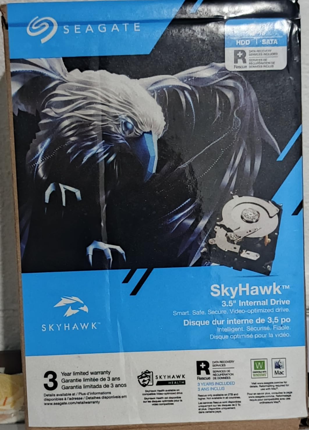 Seagate Skyhawk 4TB Video Internal Hard Drive HDD - 3.5 Inch SATA 6Gb/s 64MB Cache for DVR NVR Security Camera System with Drive Health Management and in-House Rescue Services (ST4000VXZ16/016) customer photo 1