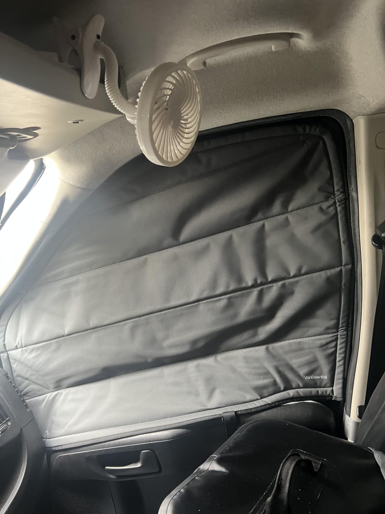 VanEssential Insulated Blackout Sliding Door Window Cover Designed for RAM Promaster with Bare Metal Window Frame Van Years 2014 to Current Model - Charcoal Gray customer photo 1