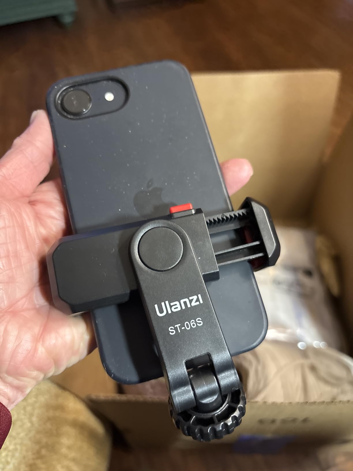 Phone Tripod Mount Holder for iPhone - ULANZI ST-06S Camera Hot 2 Cold Shoe Phone Mount Compatible for iPhone Android Sony Canon DJI Ronin S/SC Zhiyun Gimbals customer photo 1