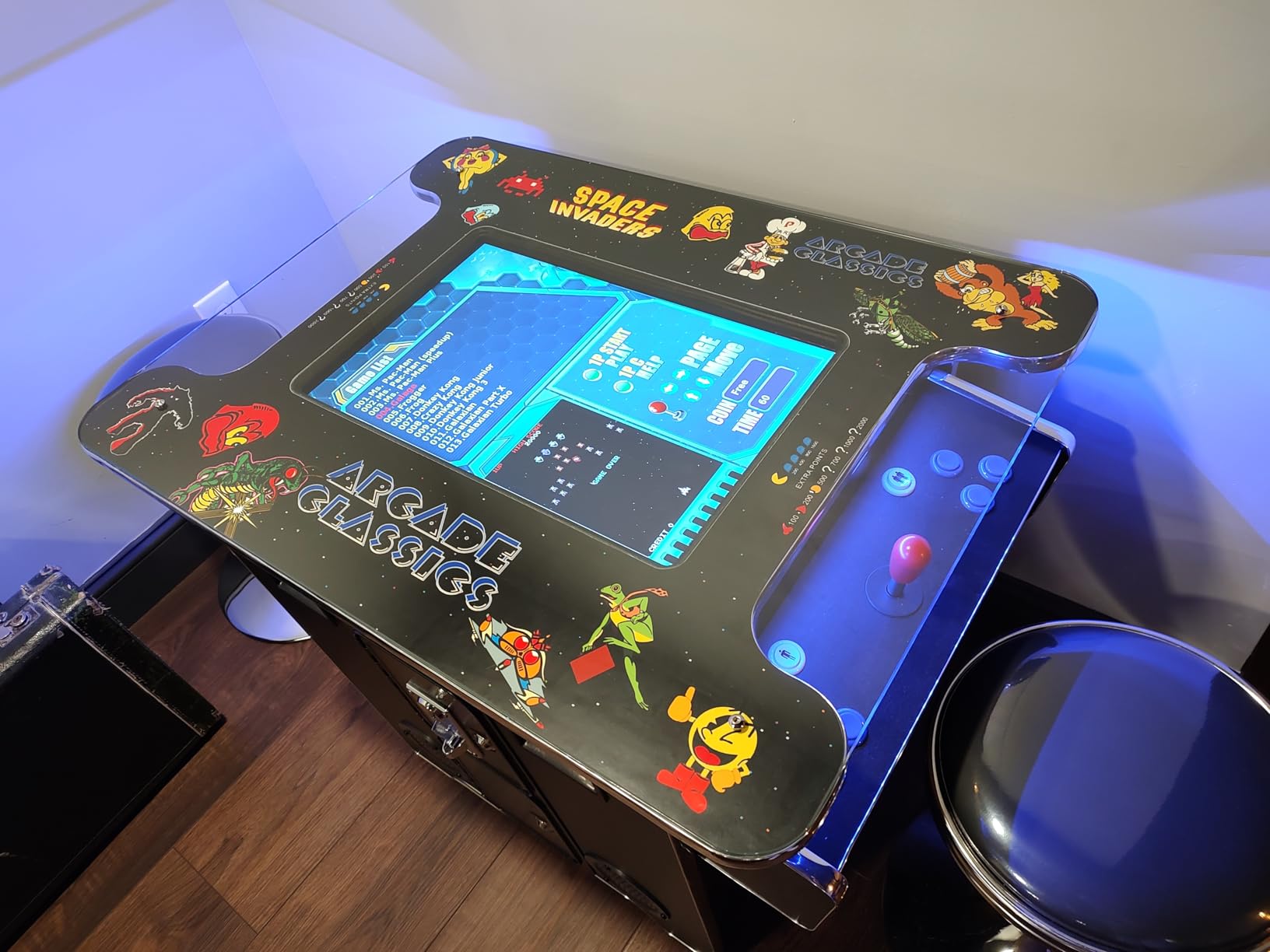 Full Size Commercial Grade Cocktail Arcade Machine 2 Player Retro 412 Games 22