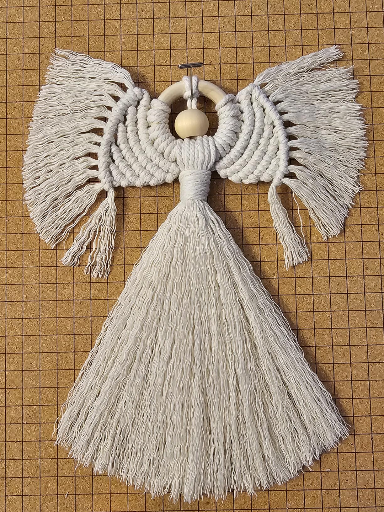 UHAPEER Macrame Kits for Adults Beginners with 656 Feet 3 mm Macrame Cotton Cord, DIY Macrame Plant Hanger Kit with Macrame Supplies and Instructions, Macrame Meads, Wooden Rings, Dream Catcher Rings customer photo 1