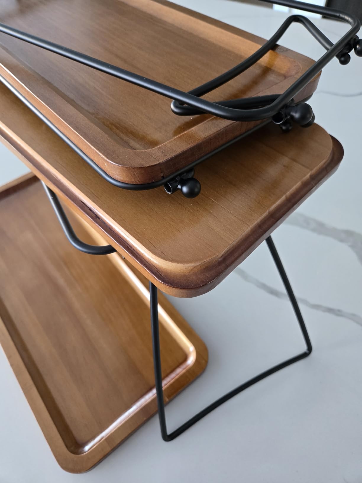 3 Tier Cupcake Stand and Towers Large Serving Tray for Party Acacia Wooden Dessert Table Display Set Decorative Tray Tiered Tray Decor Small Chees Charcuterie Boards Rustic Wood Serving Platters Trays customer photo 2