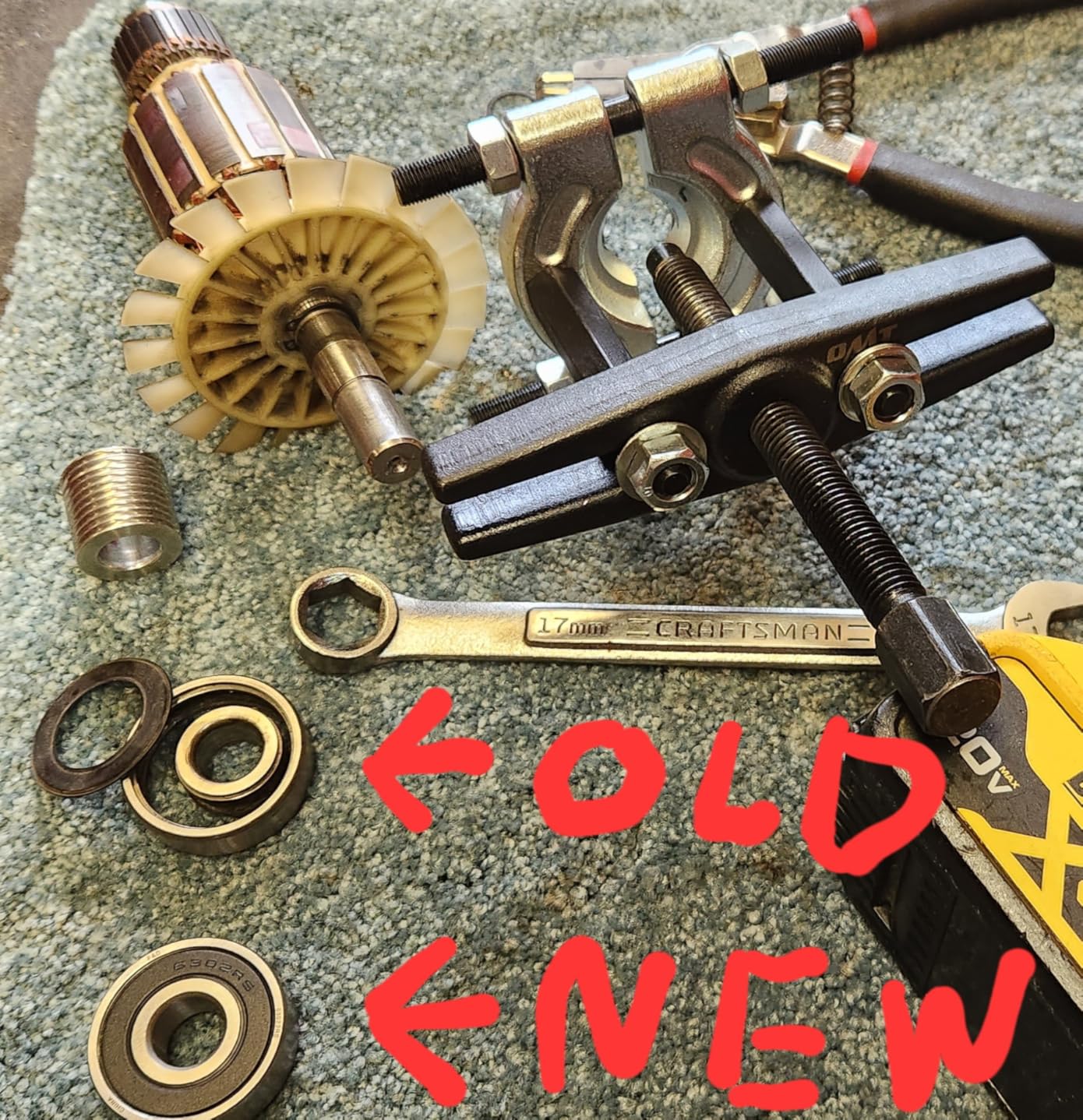 Orion Motor Tech Bearing Puller Set, 5 Ton Capacity Bearing Separator, Pinion Wheel Bearing Removal Kit with 2