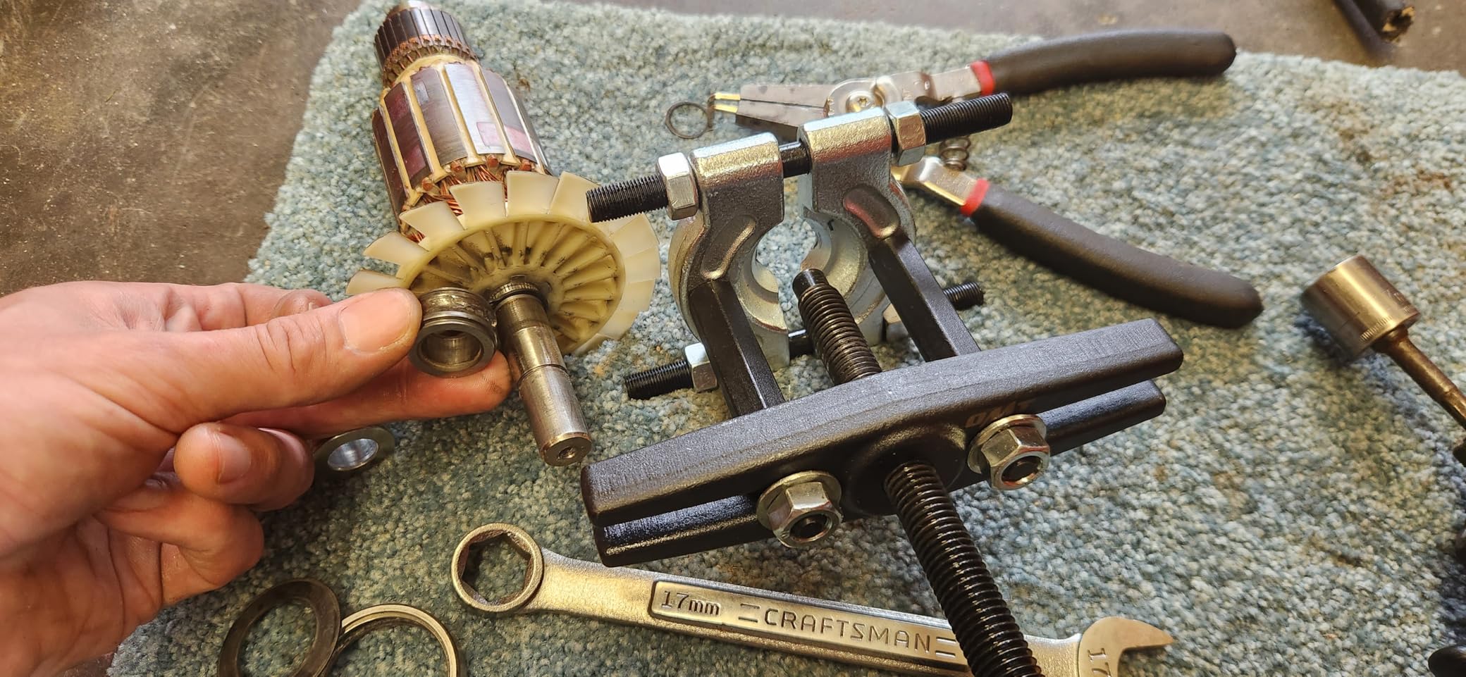 Orion Motor Tech Bearing Puller Set, 5 Ton Capacity Bearing Separator, Pinion Wheel Bearing Removal Kit with 2