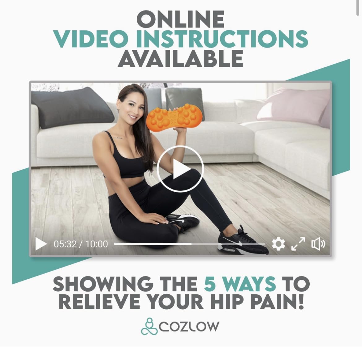 COZLOW Hip Massager for Psoas Release (Extra Firm), Sciatica & Piriformis Syndrome Pain Relief, Trigger Point Massage Tool for Hip & Lower Back Pain customer photo 1