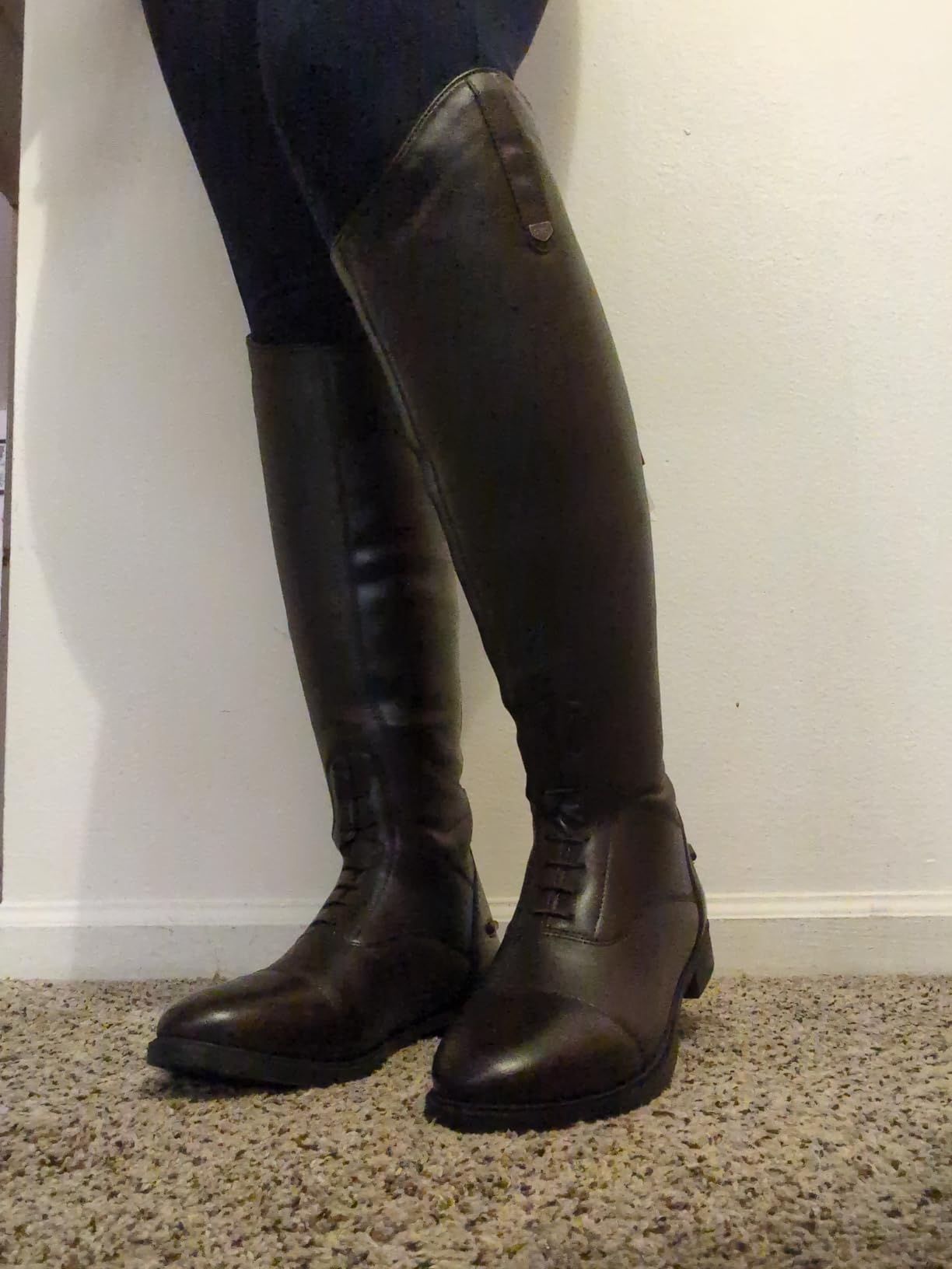 Rover Women's Synthetic Leather Classic Tall Field Riding Boots | Water-Resistant with Laces and Rear Zipper customer photo 1