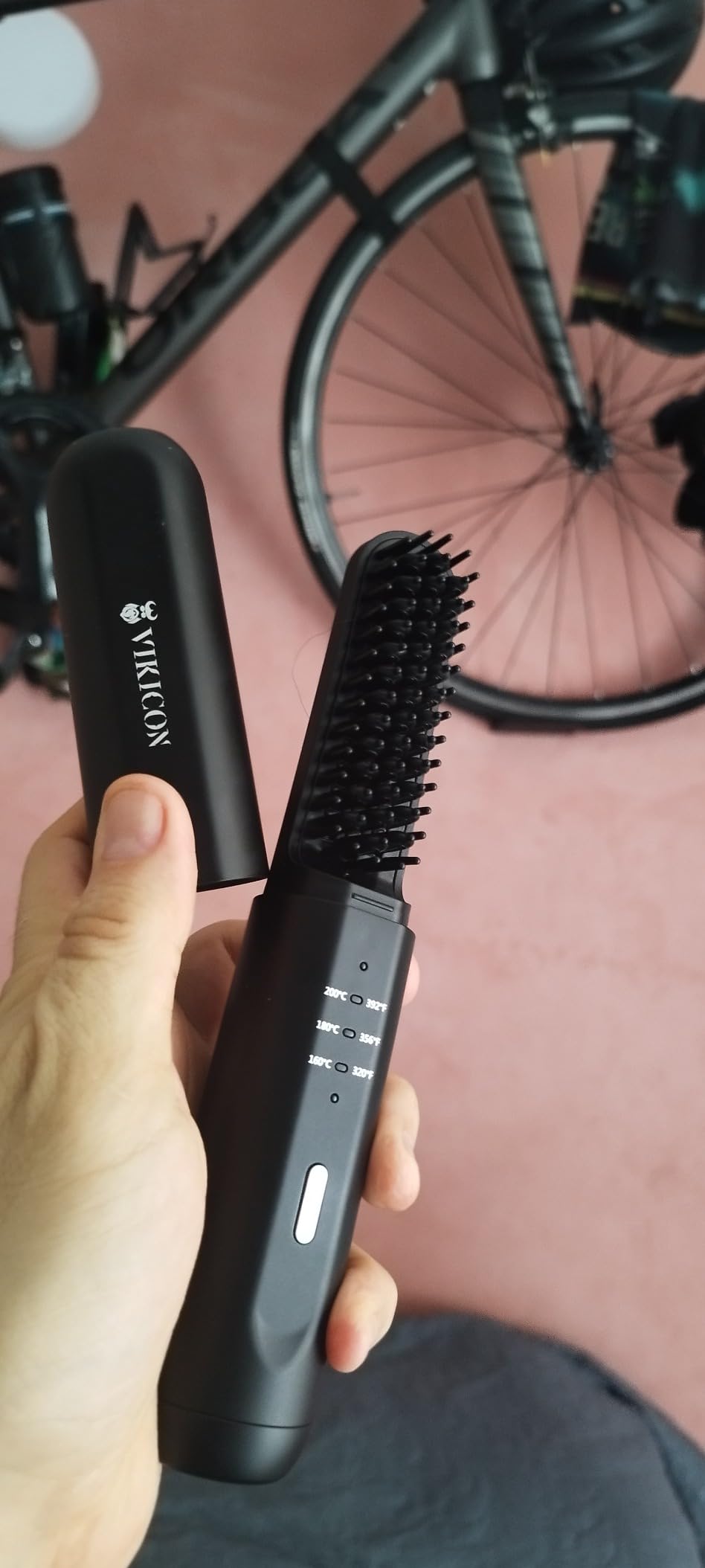 VIKICON Beard Straightener for Men: Cordless Heated Beard Brush for Men, Electric Hot Comb, Anti-Scald Mini Straightening Brush for Beard Grooming, Portable for Travel and Home Use, Gifts for Him Dad customer photo 1