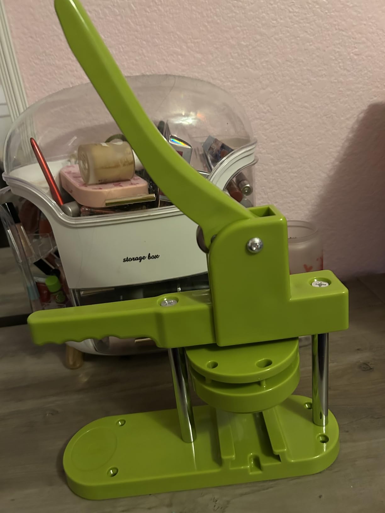 Button Maker Machine Multiple-Sizes - Pin Maker Machine 1.25 inch+2.25 inch, Interchangeable Button-models Badge Button Press Machine with 200 Sets 32+58mm Button Maker Supplies&Circle Cutter customer photo 2
