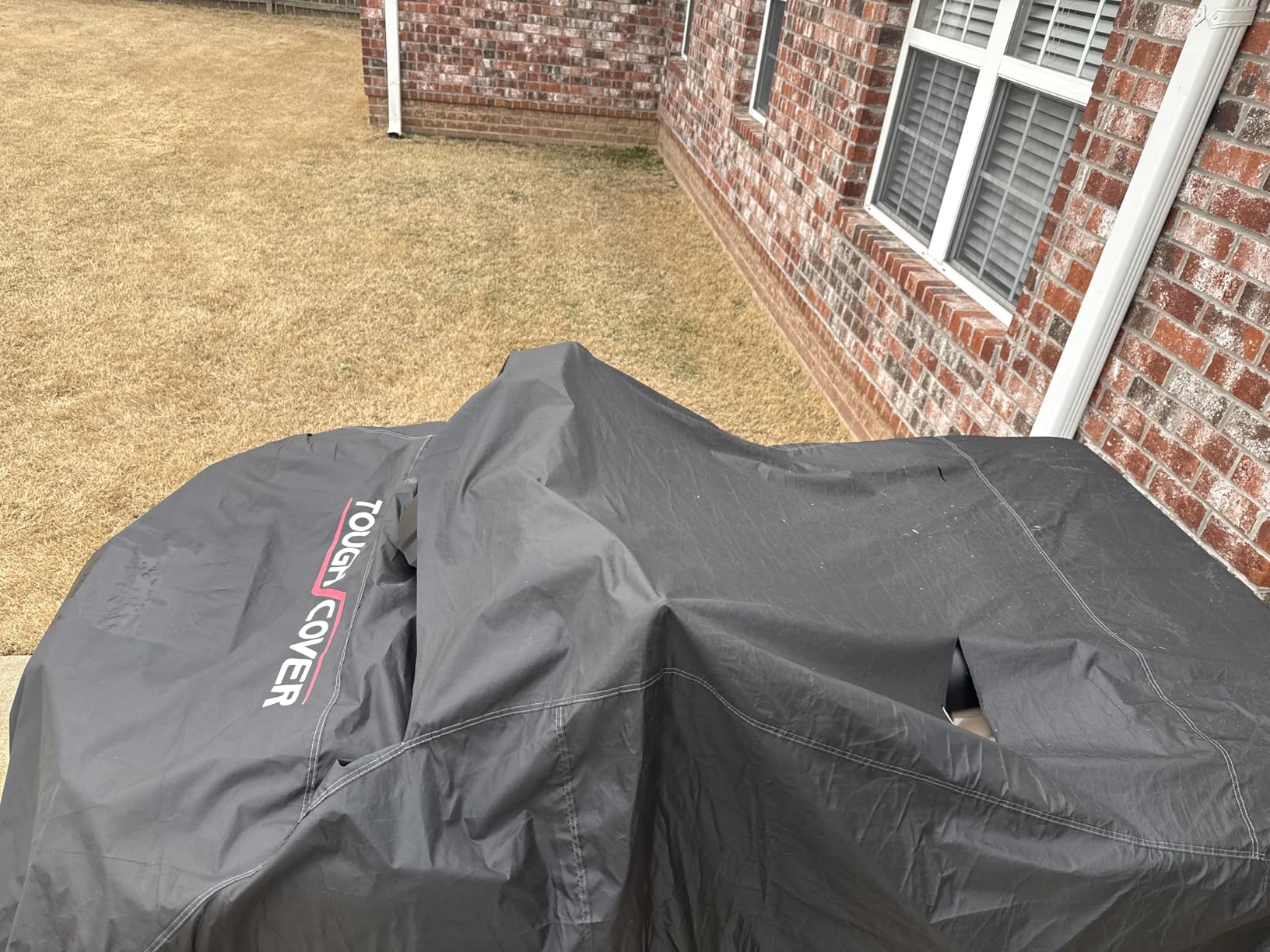 Tough Cover Basic Edition ATV Cover, Heavy Duty 210D Marine Grade Fabric, Quad Cover for Kawasaki, Honda, Polaris, Yamaha, and More. Protection Against Water, Wind, UV. 4 Wheeler Accessories (Black) customer photo 1