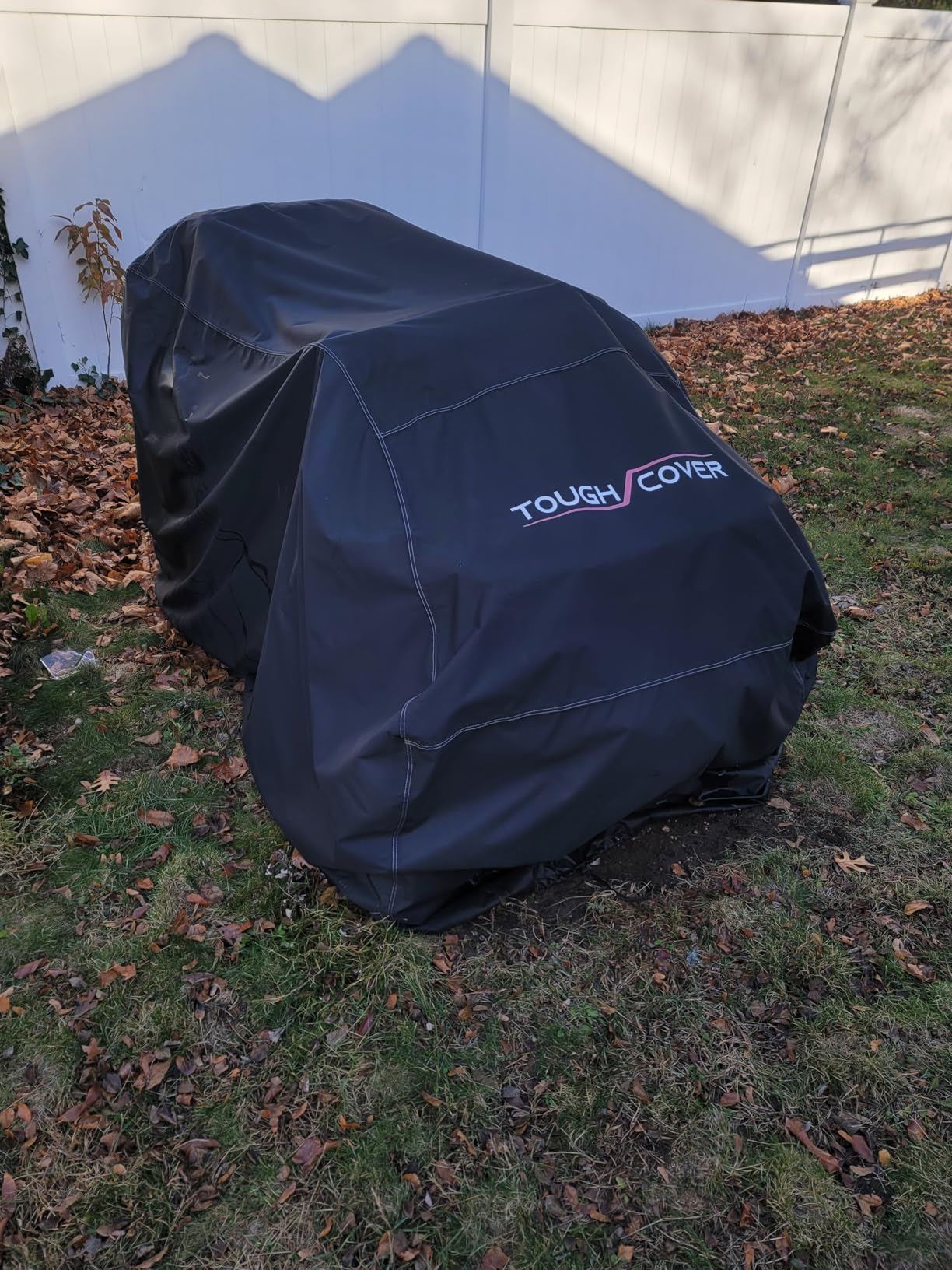 Tough Cover Basic Edition ATV Cover, Heavy Duty 210D Marine Grade Fabric, Quad Cover for Kawasaki, Honda, Polaris, Yamaha, and More. Protection Against Water, Wind, UV. 4 Wheeler Accessories (Black) customer photo 2