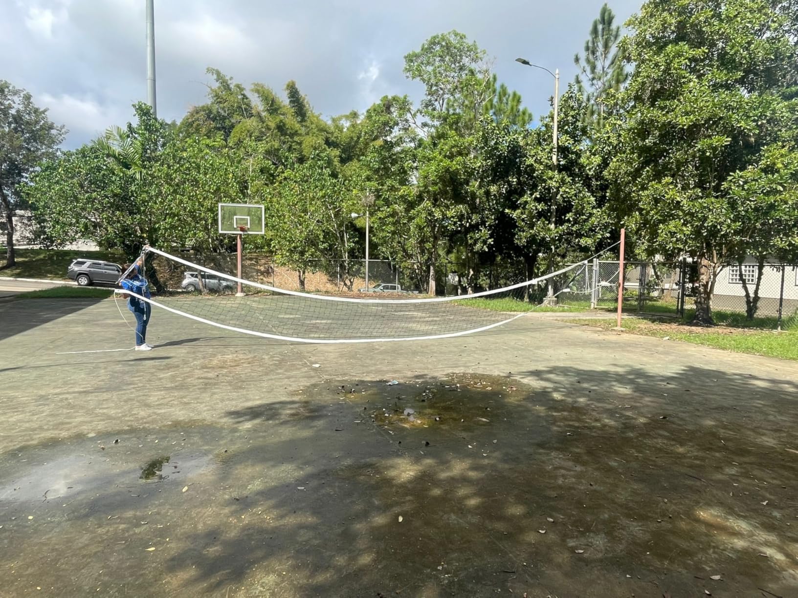 Professional Volleyball Net Heavy Duty Replacement Net - 32x3 FT - Steel Cable & Reinforced Dowels, 4