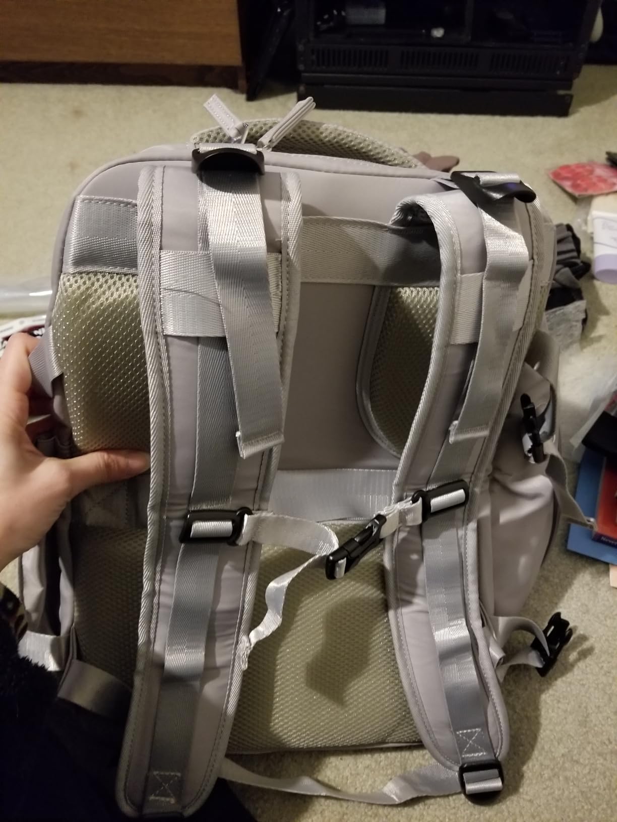 coowoz Travel Backpack For Women Men, Carry On Backpack, Hiking Backpack Waterproof Outdoor Sports Rucksack Casual Daypack Travel Essentials (Olive Green) customer photo 1