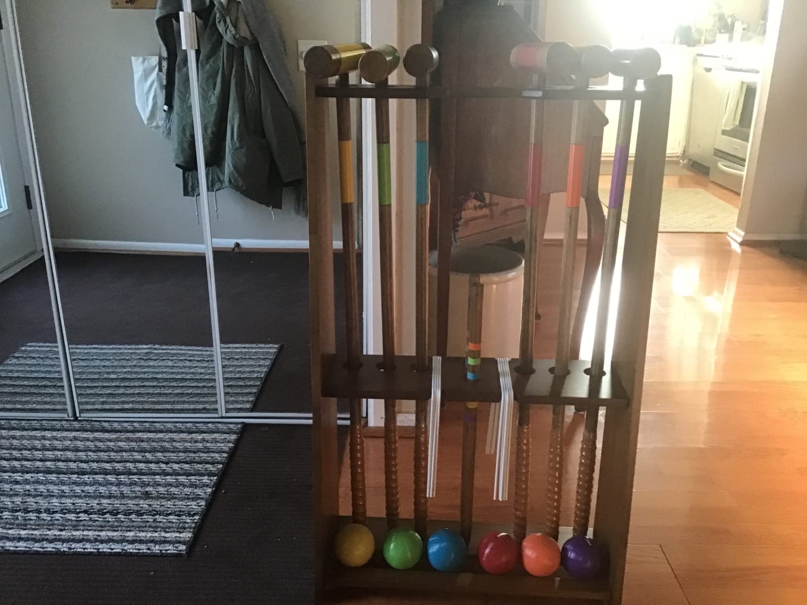 GoSports Premium Wood Stained Six Player Croquet Set with Handcrafted Wooden Stand customer photo 1