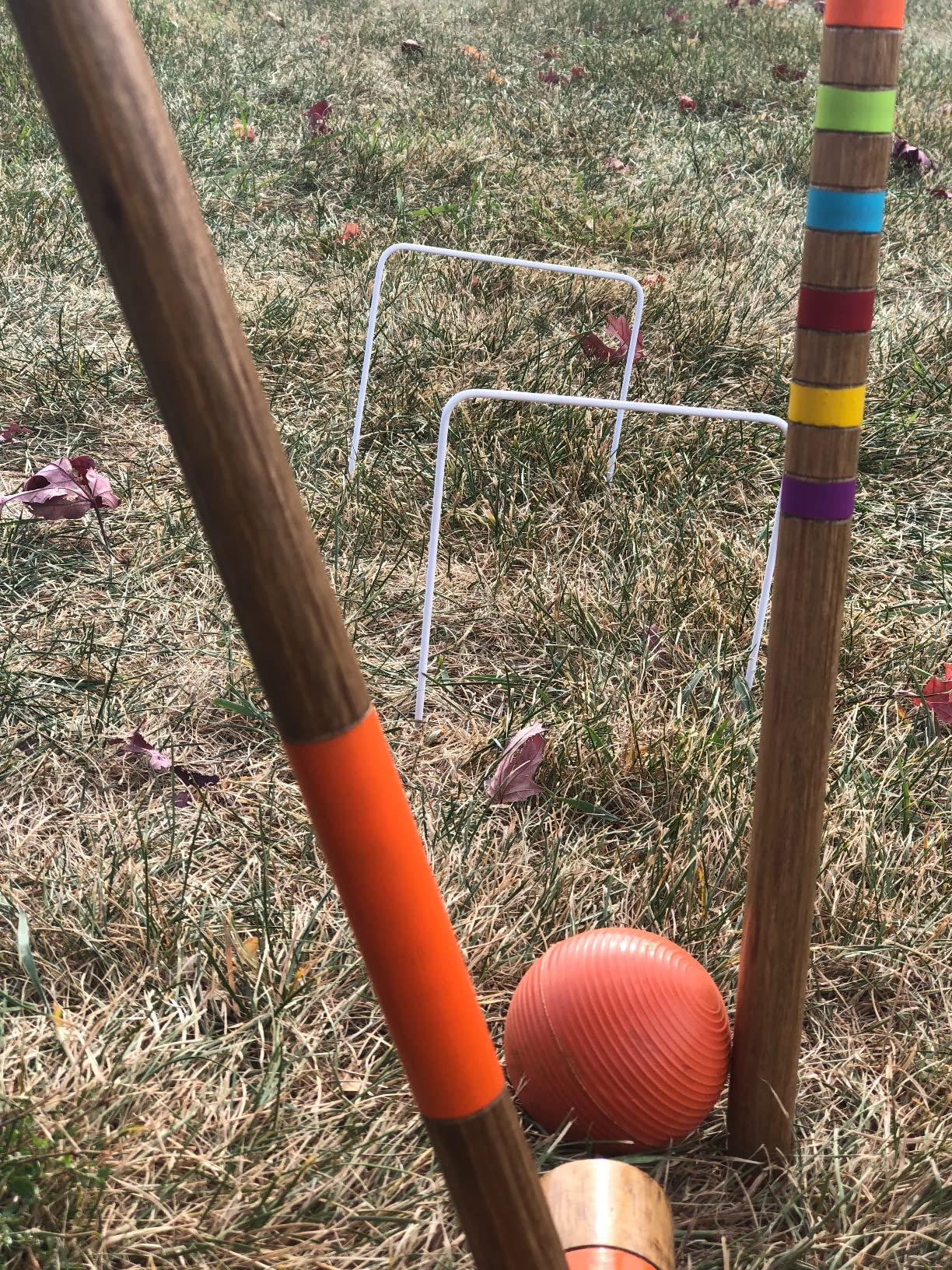 GoSports Premium Wood Stained Six Player Croquet Set with Handcrafted Wooden Stand customer photo 2