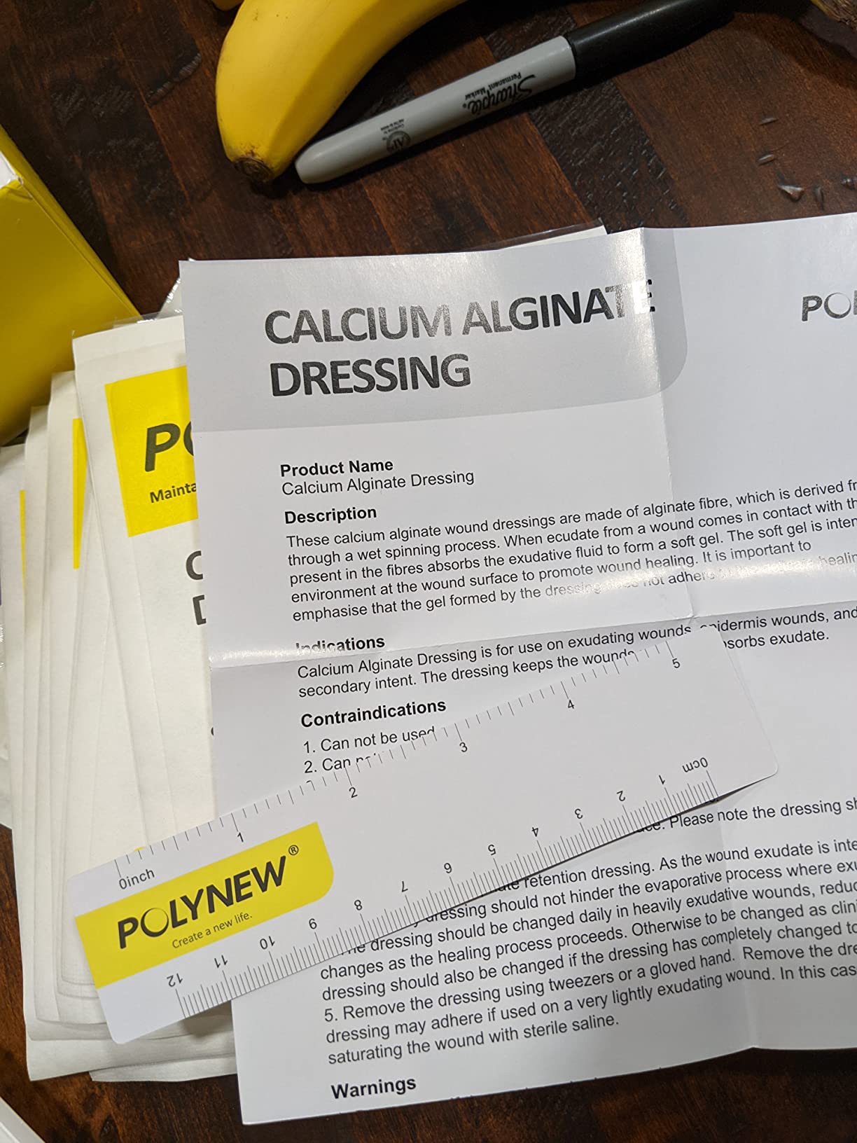 Silver Calcium Alginate Dressing, 0.8''x12''-6 Individual Package Highly Absorbent Strip Wound Dressing for Burns, Ulcers, Abrasions, Surgical Wounds, Pressure Sore customer photo 1