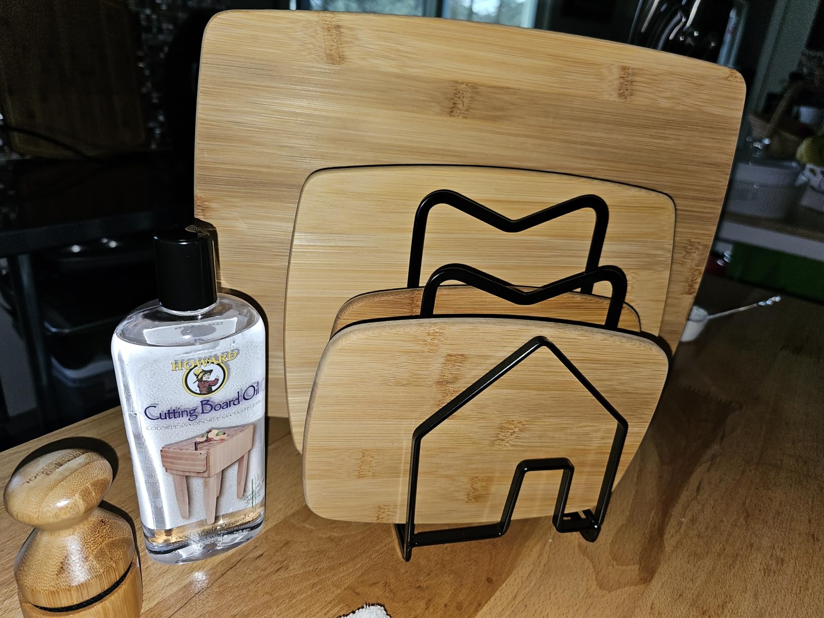 FARBERWARE 4-Piece Reversible Bamboo Cutting Board and Charcuterie Set, Assorted Sizes, Durable Wood Serving Boards for Cheese, Meats, and Prep customer photo 1