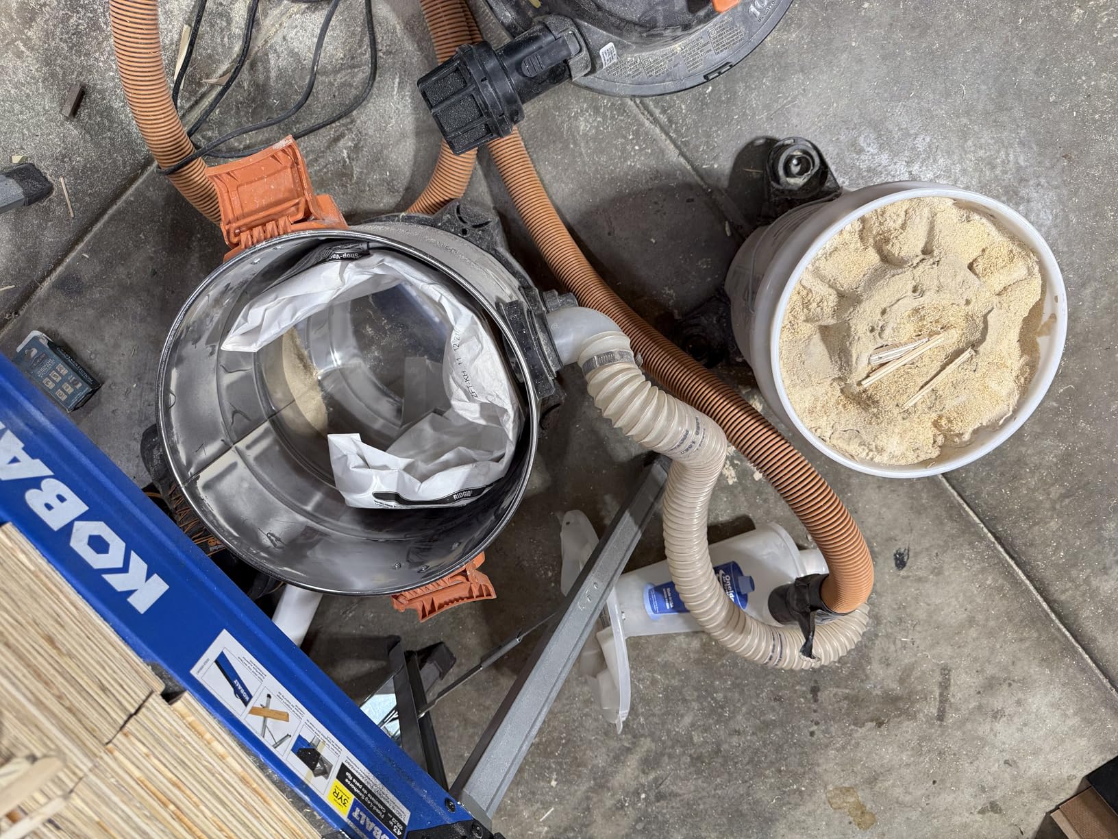 Oneida Air Systems Dust Collector & Cyclone Separator Kit DD Deluxe 5-Gal - Clear Bucket - Portable customer photo 2