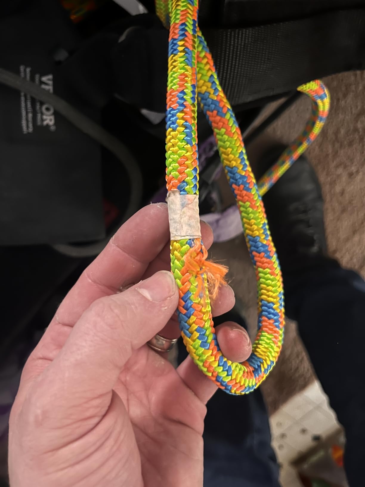 Pelican Rope Arborist Rope 11.8mm x 120Ft, USA Made High-Strength 24-Strands Static Climbing Rope - 7,000 lb Strength for Tree Climbing, Pulling, Outdoors & Swing - Viper, Plain End customer photo 2