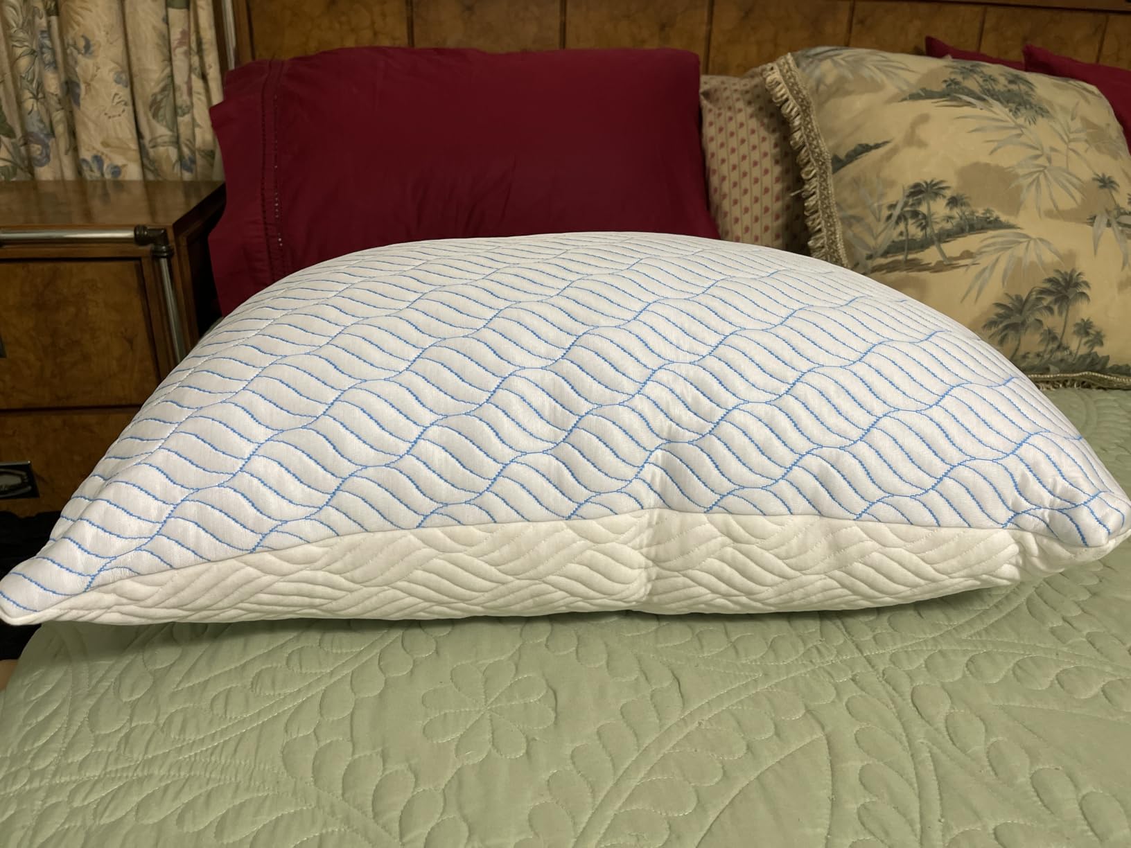 Cooling Pillows Queen Size Set of 2, Memory Foam Pillows with Zipper, Adjustable Firmness for Sleeping Cool Cold Pillow to Hot, Side, Back and Stomach Sleepers, 2 Pack, 20x30 customer photo 1