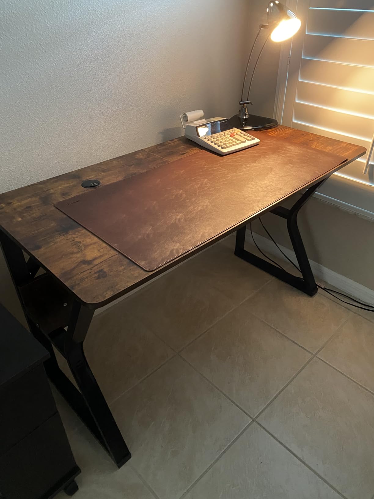 Cossini XL Desk Pad - Large Vegan Leather Desk Mat (17 x 36) - Buttery Smooth Writing, Damage Blocking, Non-Slip, Waterproof - Home Office Computer Desk Protector Blotter Laptop Keyboard Mouse Pad customer photo 1