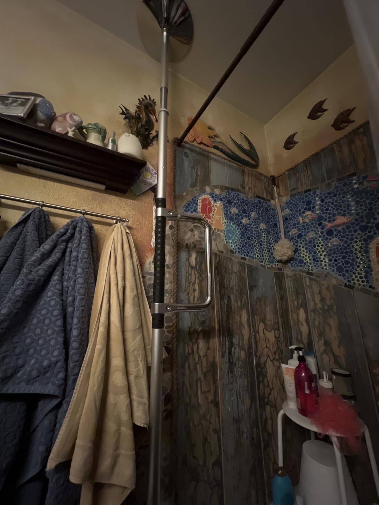 Vive Floor to Ceiling Grab Bar - Stand Assist Aid for Elderly - Shower Safety Bar for Seniors - Stand Assist Transfer Pole - Shower Support Pole - Toilet Rail for Disabled & Handicap Security customer photo 1