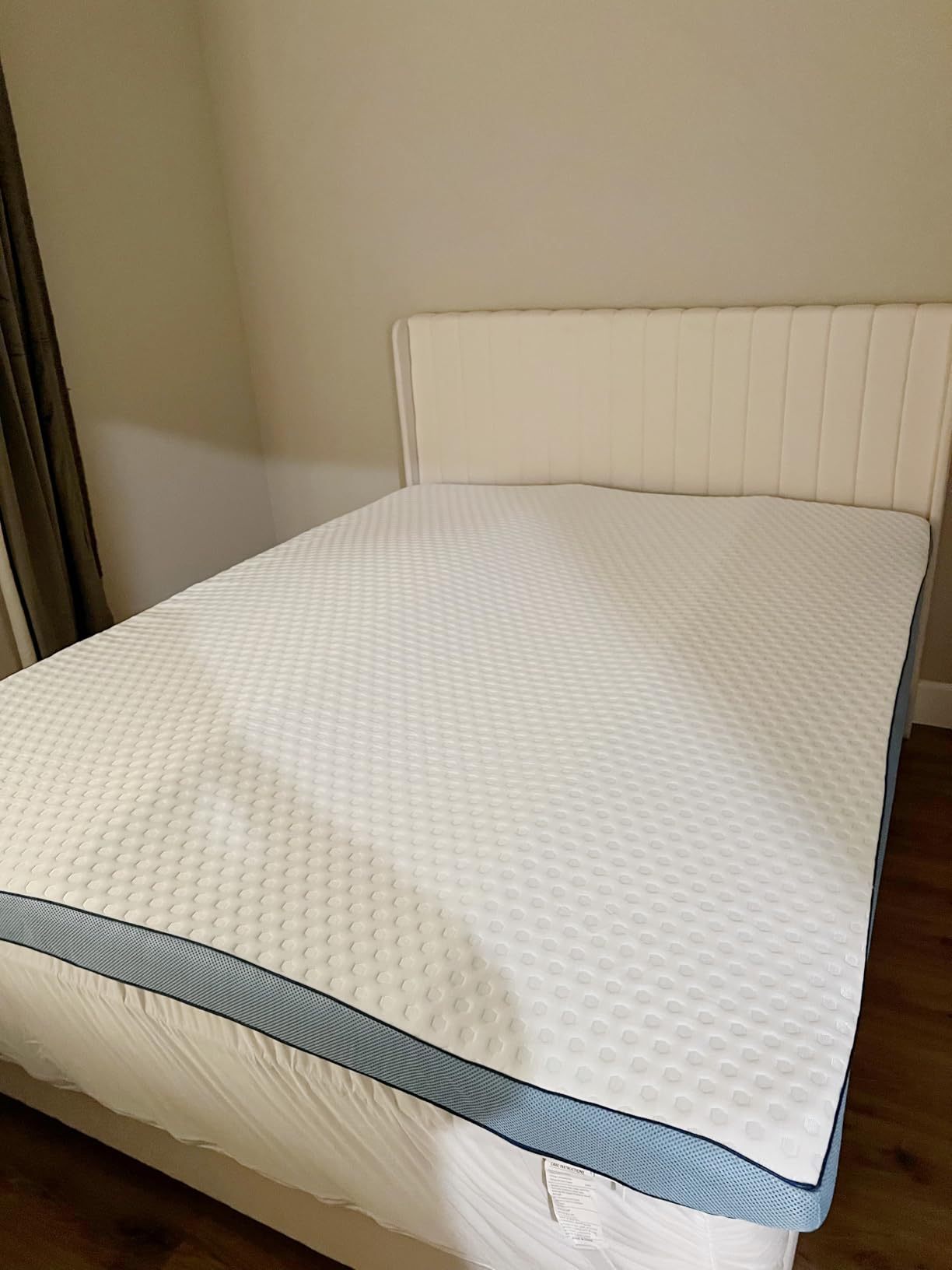 PERLECARE 3 Inch Firm Mattress Topper Queen, Cooling Gel-Infused & Bamboo Charcoal Memory Foam Bed Topper for Pressure Relief, High-Density Mattress Pad with Removable Cover, CertiPUR-US Certified customer photo 2