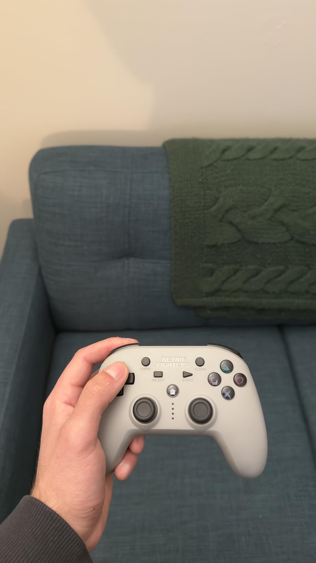 Retro Fighters Defender Next-Gen PS1 - PS2 - PS3 - PS Classic - Switch & PC Compatible Wireless Controller, Grey customer photo 1