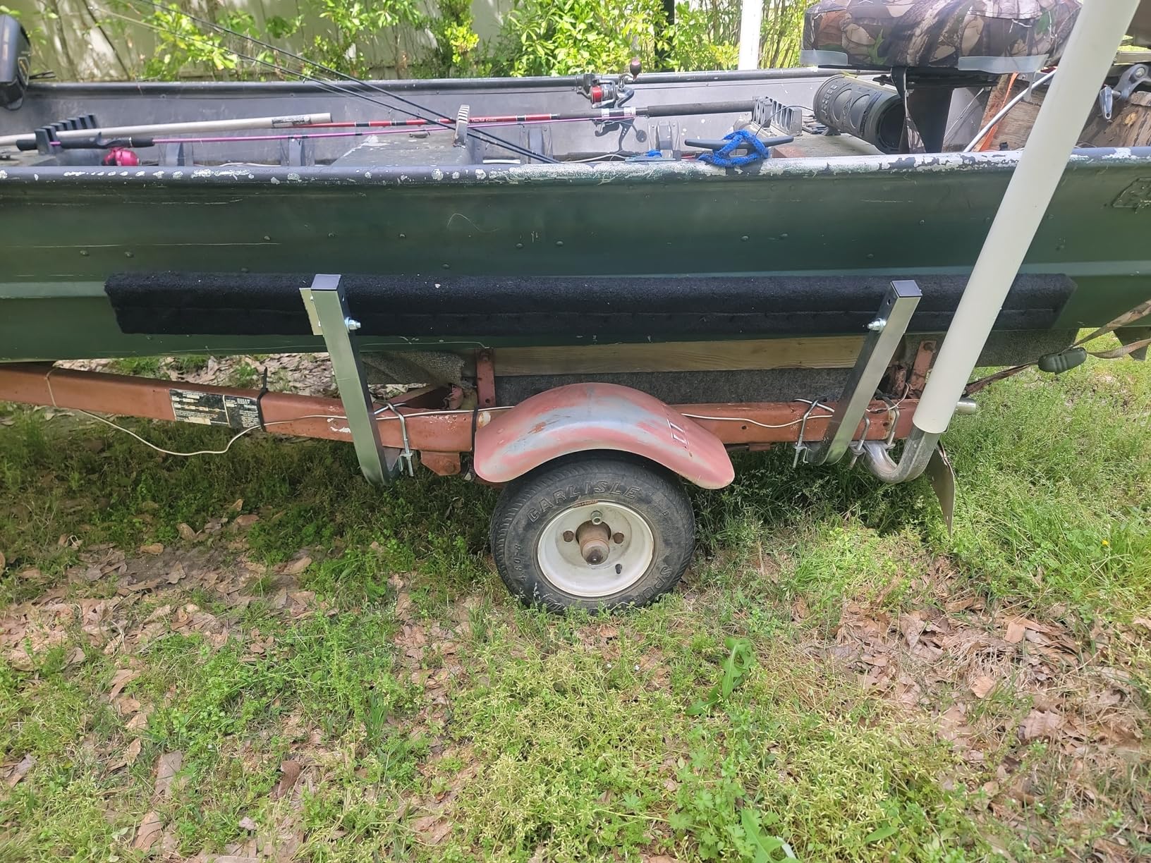 ECOTRIC 61in Adjustable Boat Trailer Bunk Board Guide-On Rails Rustroof Galvanized Steel Ski Boat Fishing Boat Sailboat Trailer 2PCS Adjustable customer photo 1