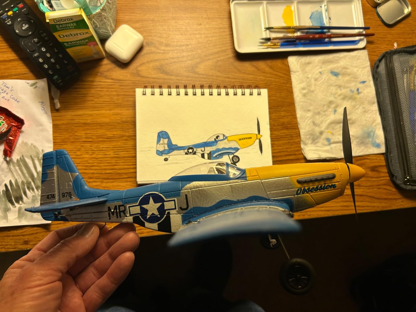 LEAMBE RC Plane 4 Channel Remote Control Airplane - Ready to Fly P-40 Warhawk RC Airplane for Beginners Adult with Xpilot Stabilization System & One Key Aerobatic customer photo 2
