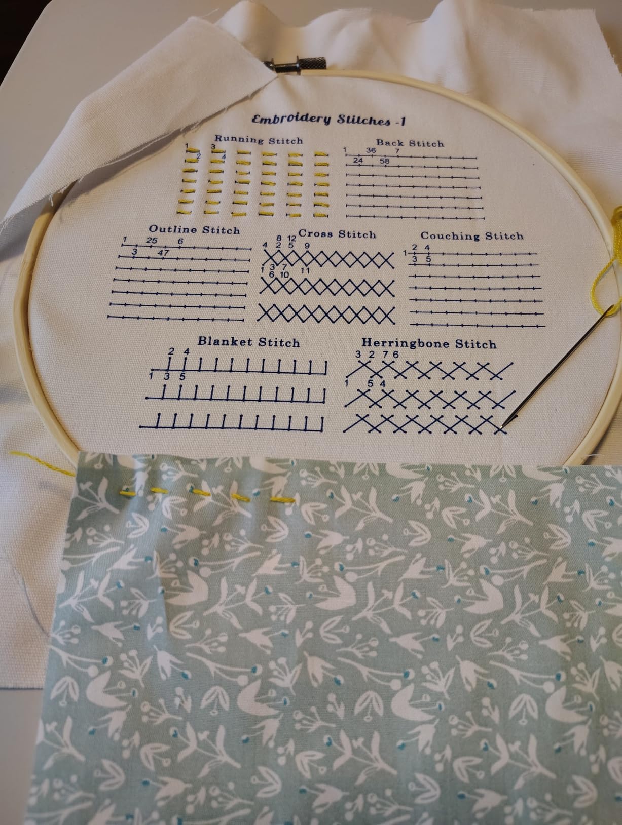 Bradove Classic Embroidery Stitches Practice Kit, Embroidery Kit for Beginners, Beginner Embroidery Kit for Adults, Hand Embroidery Kit for Kids, Stitches Kit customer photo 1