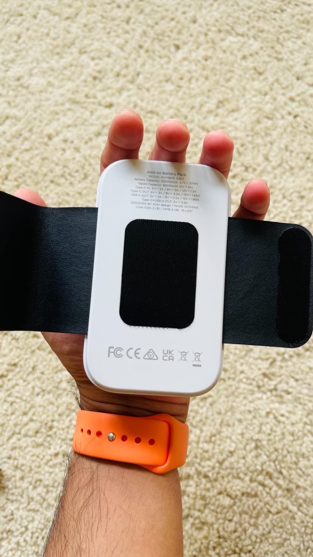 KIWI design B1 Plus 10000mAh Battery Pack Compatible with Meta Quest 3S/Quest 3/Quest 2 Accessories, Power Bank for Balanced Head Pressure and Extended Play Time (Not Including The Head Strap) customer photo 1