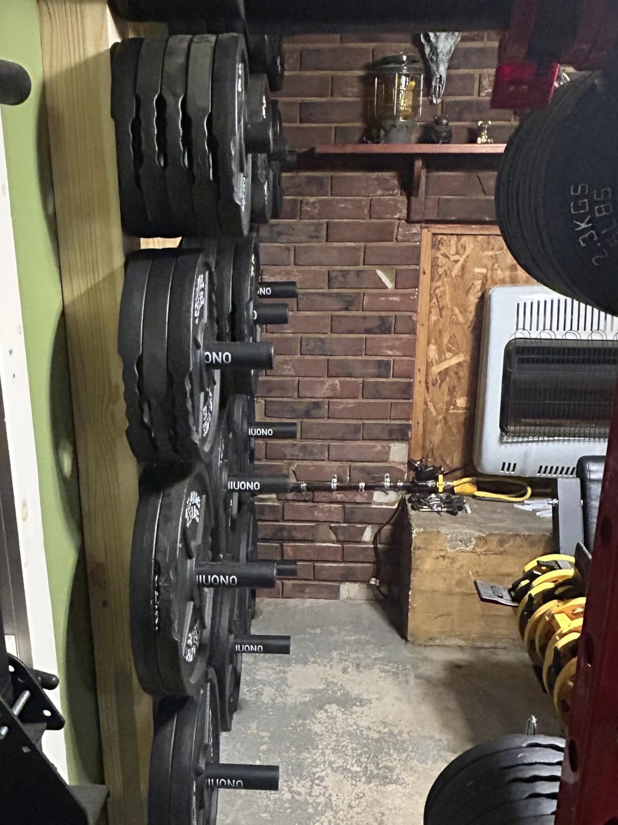 Weight Plate Holder, Wall Mounted Weight Rack Storage for Weight Plates, Home Gym Organizer customer photo 1