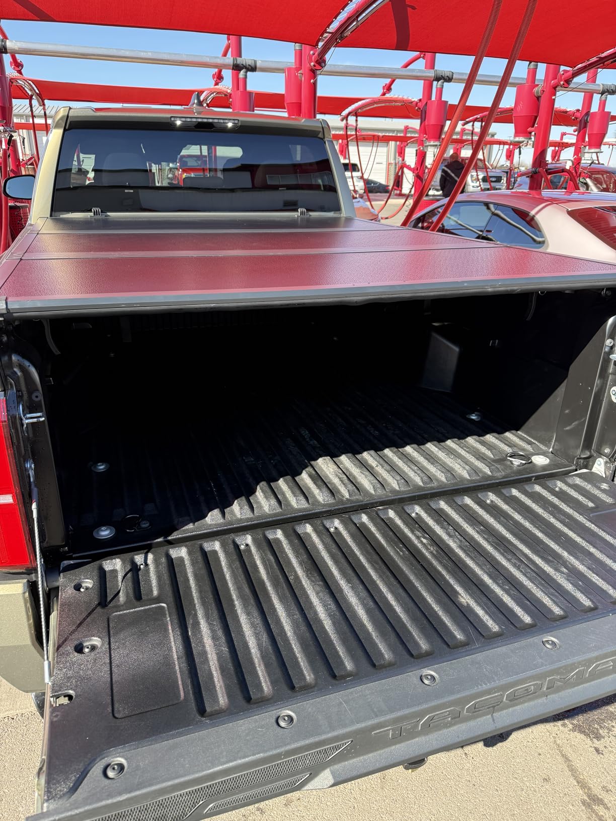 Tutel Hard Shell Folding Truck Bed Tonneau Cover|Fits 2016-2026 Toyota Tacoma w/OE Track System 5' 1