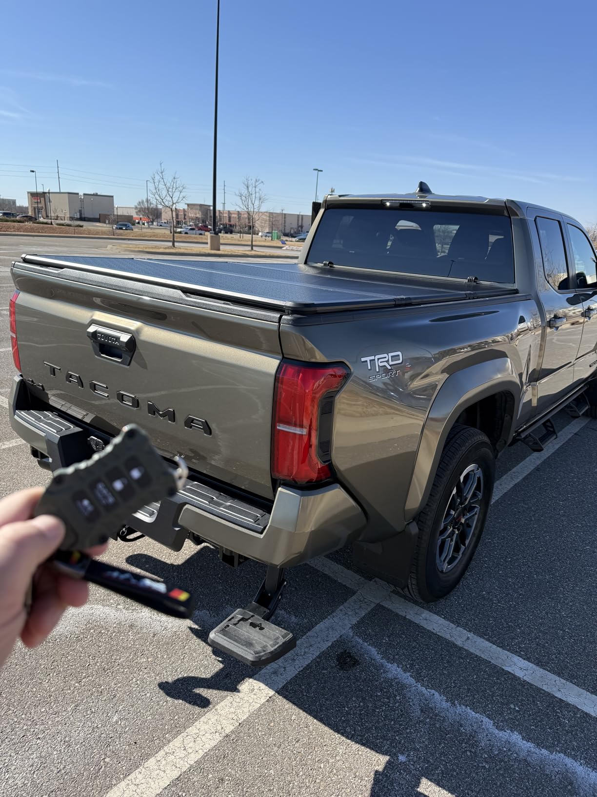 Tutel Hard Shell Folding Truck Bed Tonneau Cover|Fits 2016-2026 Toyota Tacoma w/OE Track System 5' 1