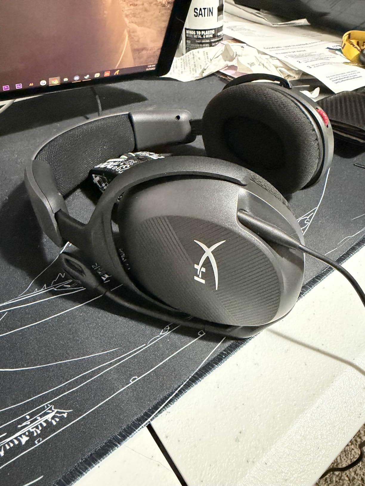 HyperX Cloud Stinger 2 - Gaming Headset, DTS Headphone:X Spatial Audio, Lightweight Over-Ear Headset with mic, Swivel-to-Mute Function, 50mm Drivers, PC Compatible, Black customer photo 1