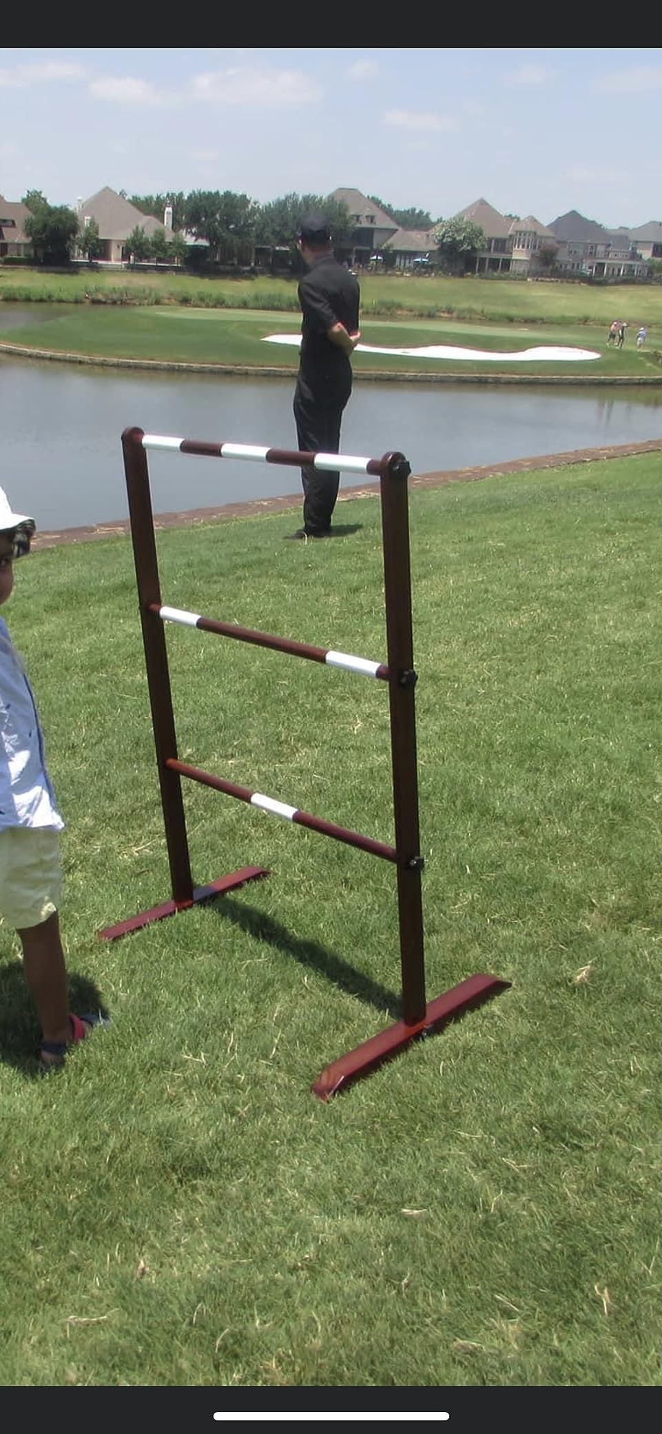 SWOOC Games - Premium Wooden Ladder Ball Game Set (Weather Resistant) - with 10+ Games & Carrying Case - Easy, No Tool Set Up - Premium Ladder Toss Outdoor Game - Backyard Ball Toss Games customer photo 1