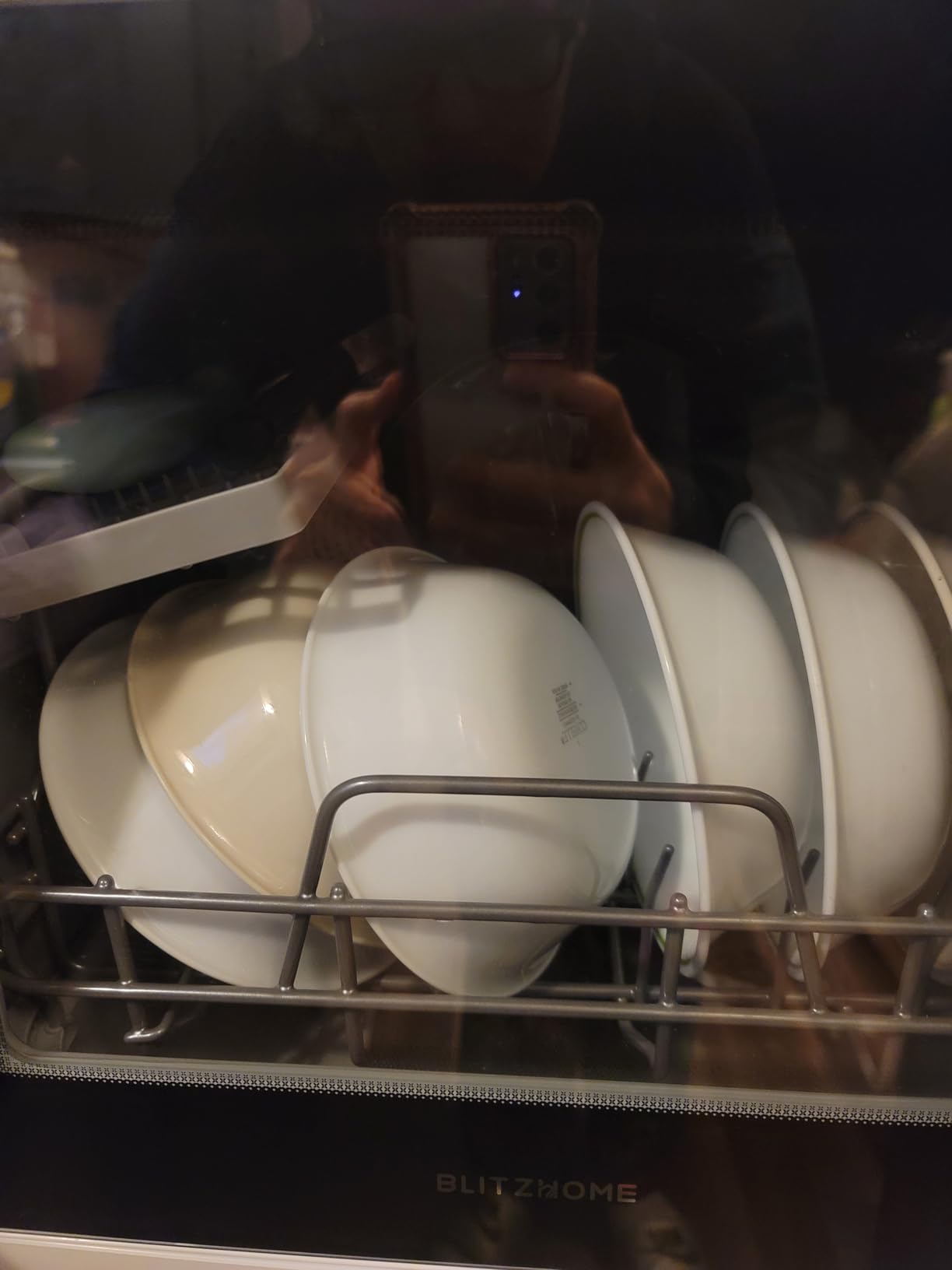 BLITZHOME Portable Dishwasher Countertop, WIFI Smart Dishwasher, Compact Dishwasher with 5L Built-in Water Tank, 6 Programs, 360° Dual Spray, High-Temp & Air-Dry Function, Fruit Cleaning customer photo 1