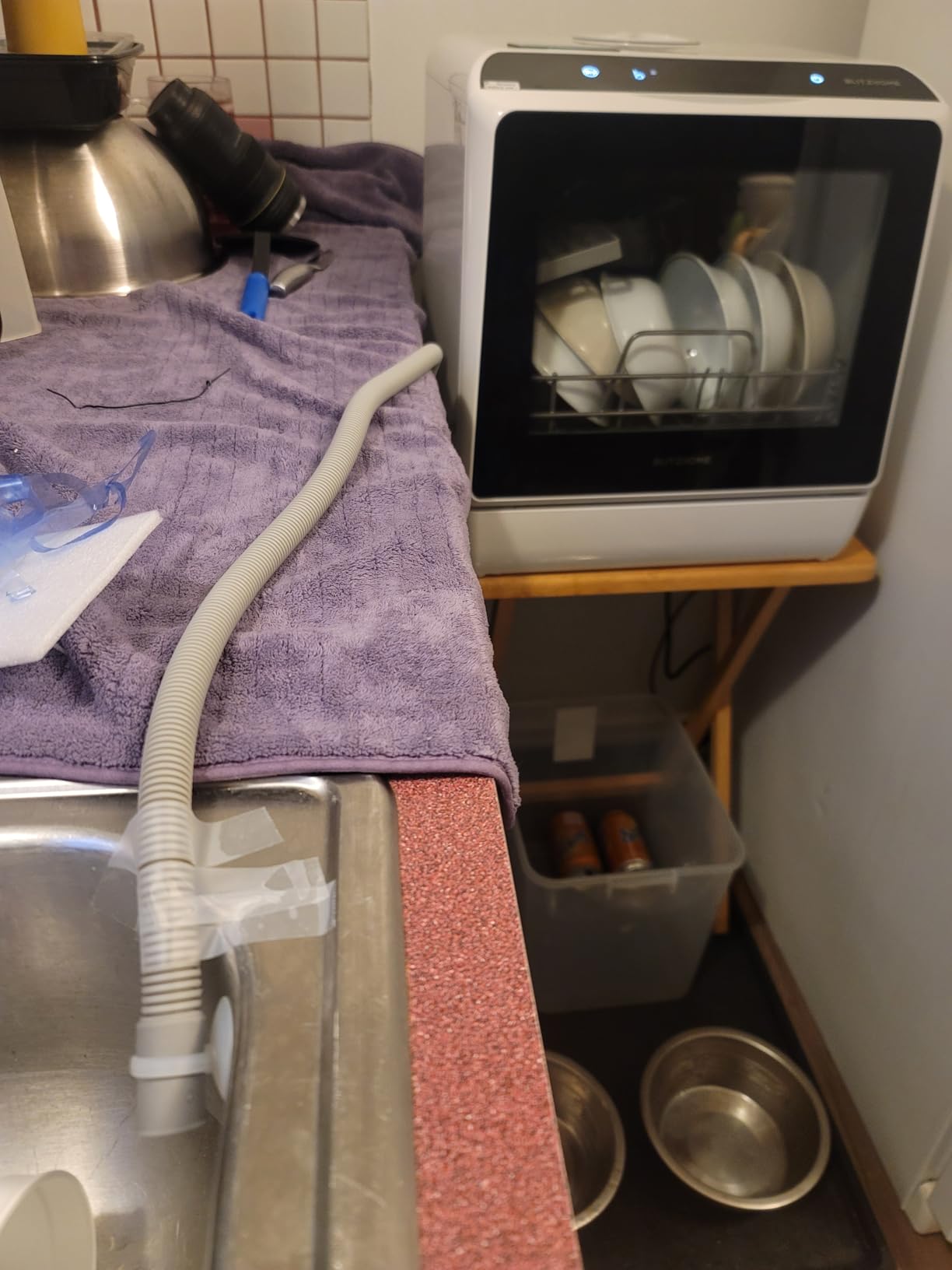 BLITZHOME Portable Dishwasher Countertop, WIFI Smart Dishwasher, Compact Dishwasher with 5L Built-in Water Tank, 6 Programs, 360° Dual Spray, High-Temp & Air-Dry Function, Fruit Cleaning customer photo 2