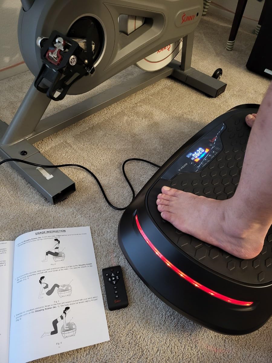 Sunny Health & Fitness Fitboard Vibration Platform Exercise Machine with Multiple Speed Settings and Vibration Modes for Multipurpose Workouts customer photo 2