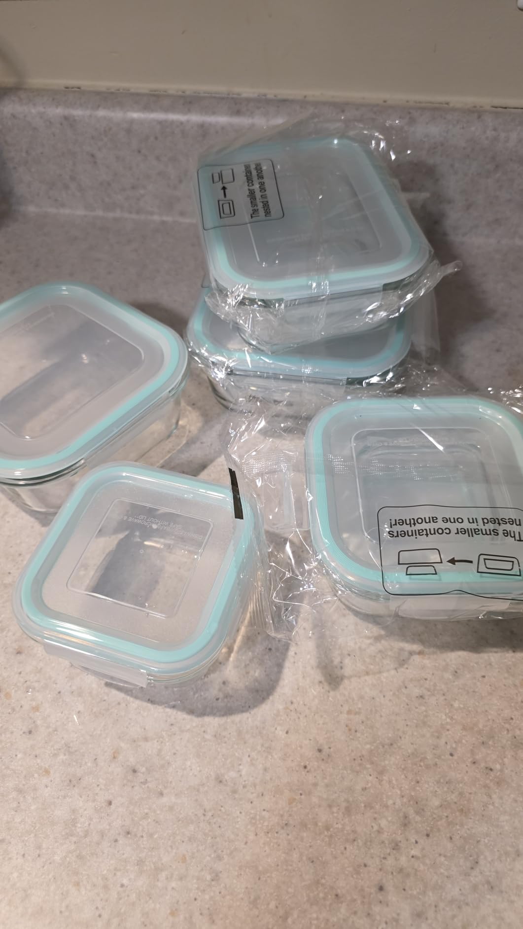 Vtopmart 8 Pack Glass Food Storage Containers with Airtight Lids, Glass Meal Prep Containers, Lunch Office Meal for Microwave, Oven, Freezer and Dishwasher, BPA Free customer photo 2