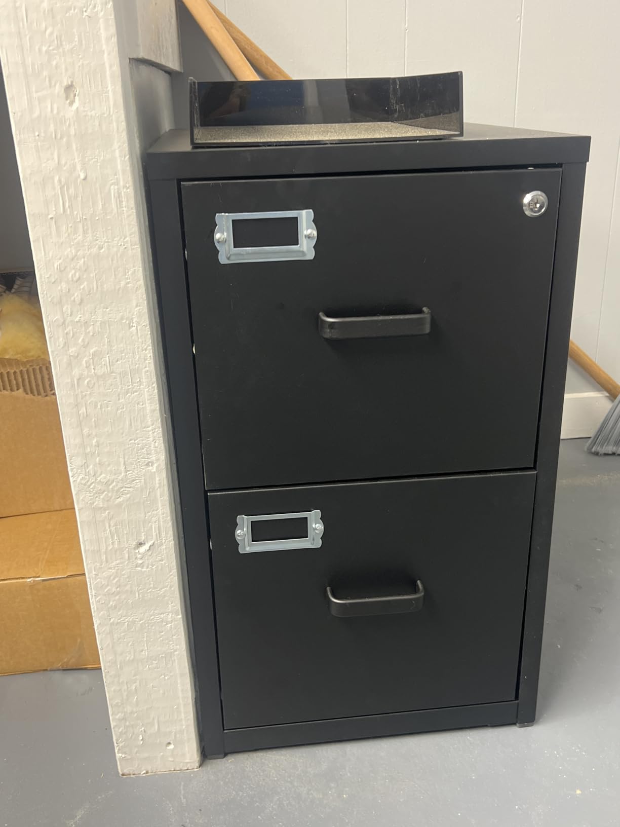 SISESOL 4 Drawer Lateral File Cabinet with Lock,Black Lateral Filing Cabinet,Horizontal Metal Filing Cabinet,Locked Wide Four Drawer File Cabinet for Office Home,Fit A4/F4/Letter/Legal File customer photo 2