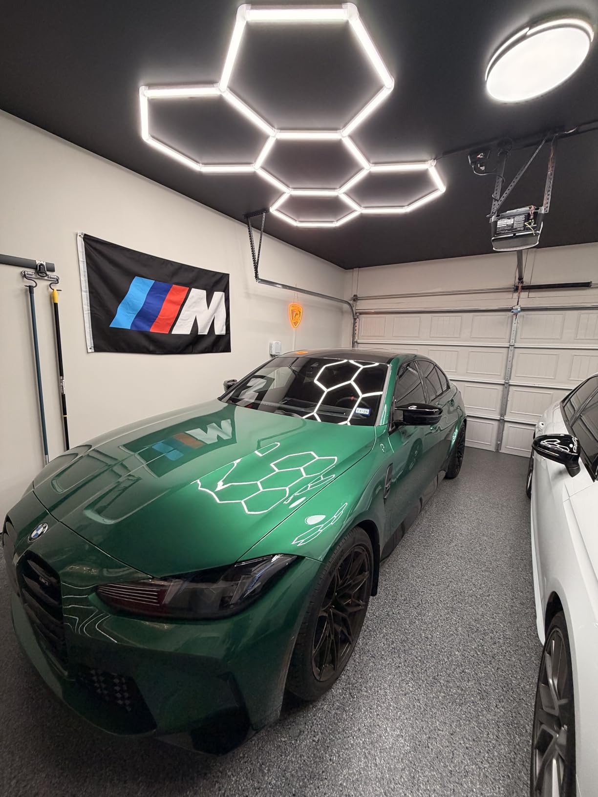 LZHOME Hexagon 5000K LED Garage Lights: 25 Pack Updated 1.31-inch Wider Size, 26300LM Super Bright Hex Lighting Ceiling LED Shop Light for Garage, Car Detailing, Workshop, Warehouse, Gym, Basement customer photo 2