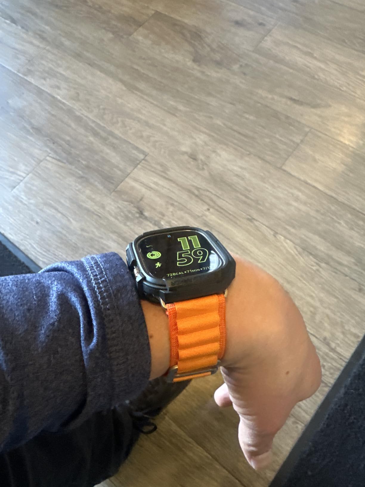 Spigen for Apple Watch Ultra 3/2/1 Case, Rugged Armor 49mm Durable TPU Cover - Black customer photo 1