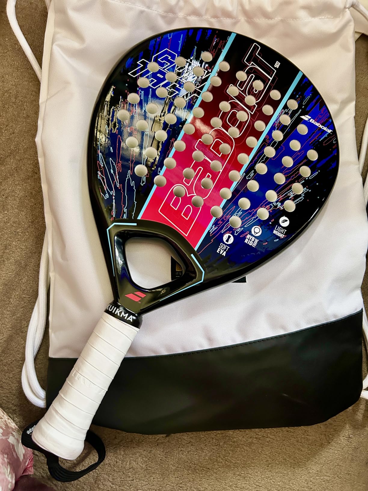 Babolat Contact Easy-to-Play Padel Racket, Blue/Navy/Red customer photo 1