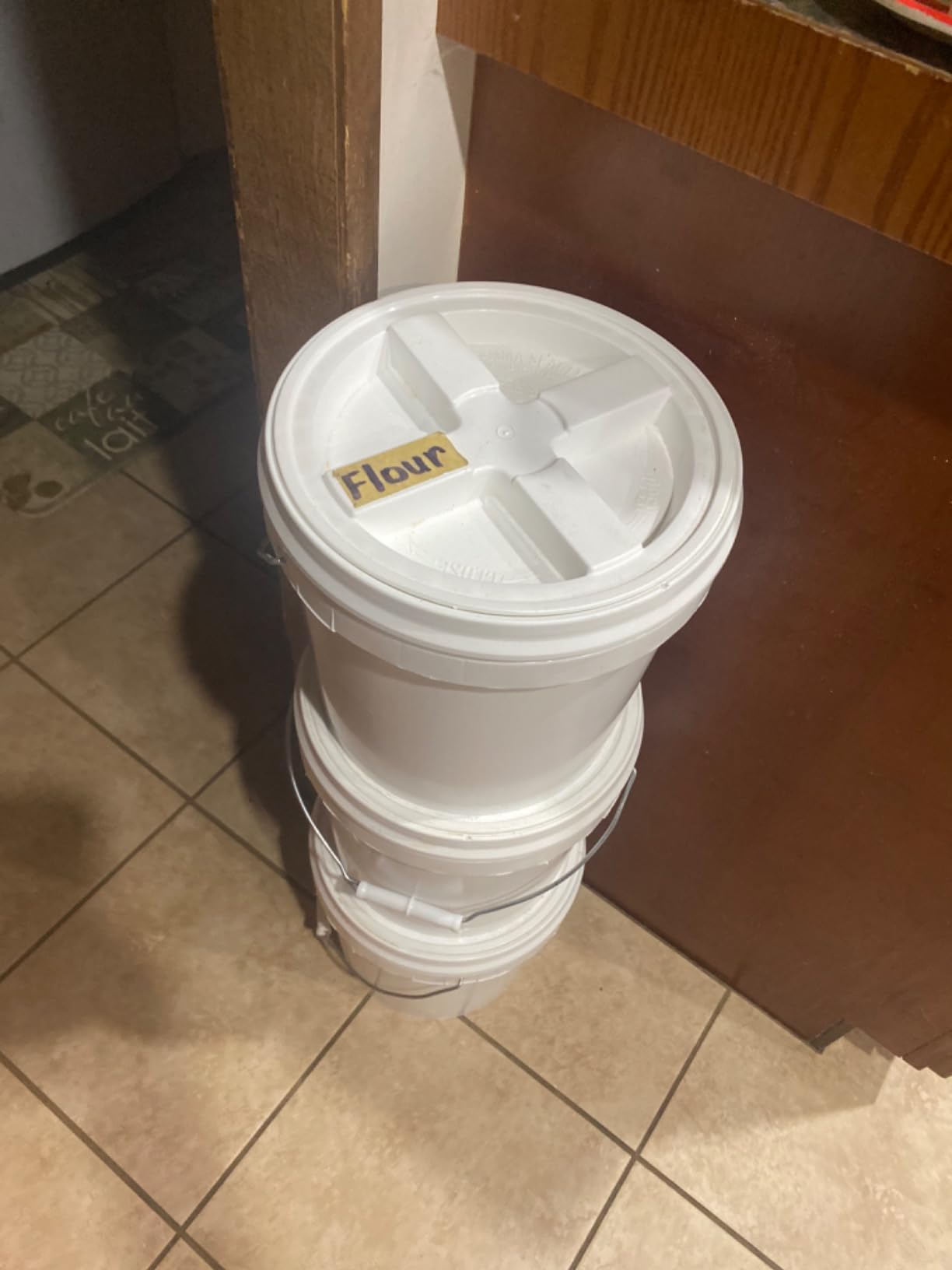 Consolidated Plastics 2 Gallon Food Grade Buckets & White Gamma Seal Lid, BPA Free Container Storage, Durable HDPE Pails, Made in USA (3 Pack, Natural) customer photo 1