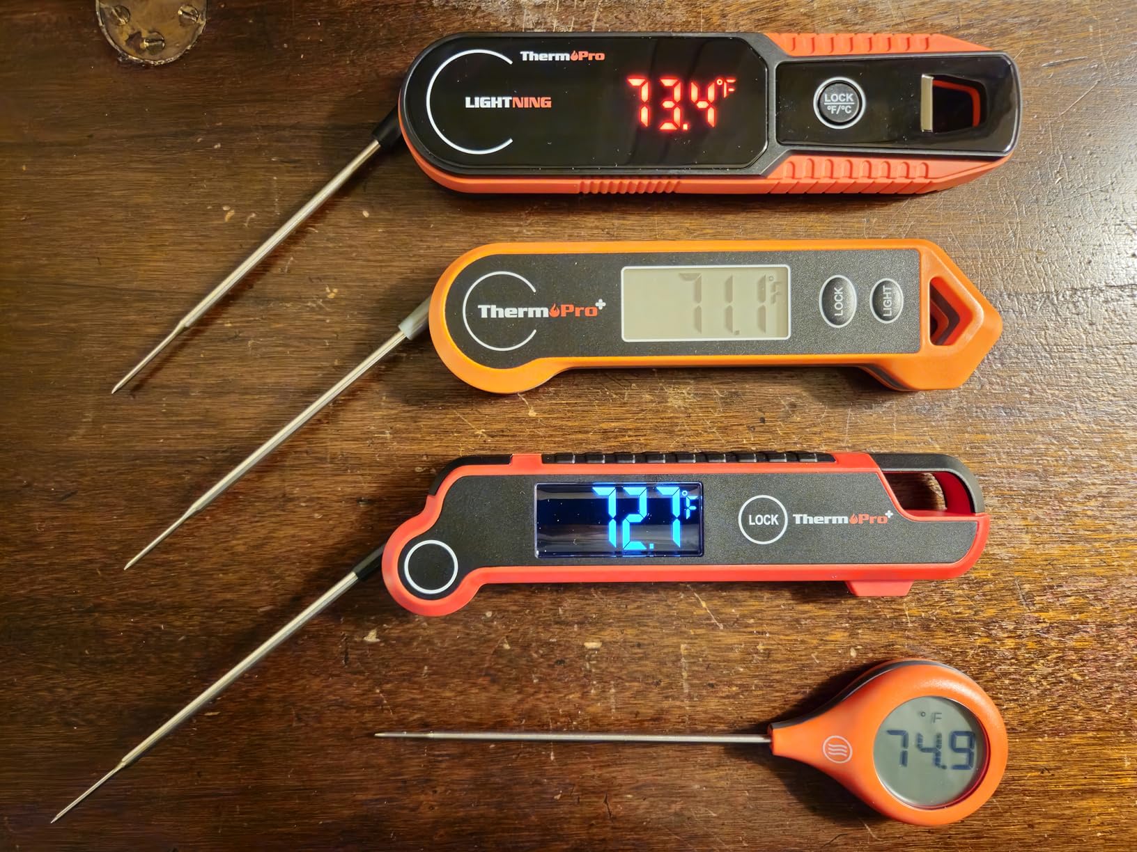 ThermoPro Lightning 0.5 Sec Instant Read Meat Thermometer, Kitchen Food Thermometer with Auto Wake/Sleep/180 Degree Rotating Display, IP67 Waterproof Cooking Thermometer for Oil Deep Fry Smoker BBQ Grill customer photo 1