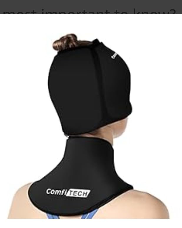 ComfiTECH Cold Cap and Neck Ice Pack Wrap Gel Combo, Care Package for Head and Cervical, Medium customer photo 2