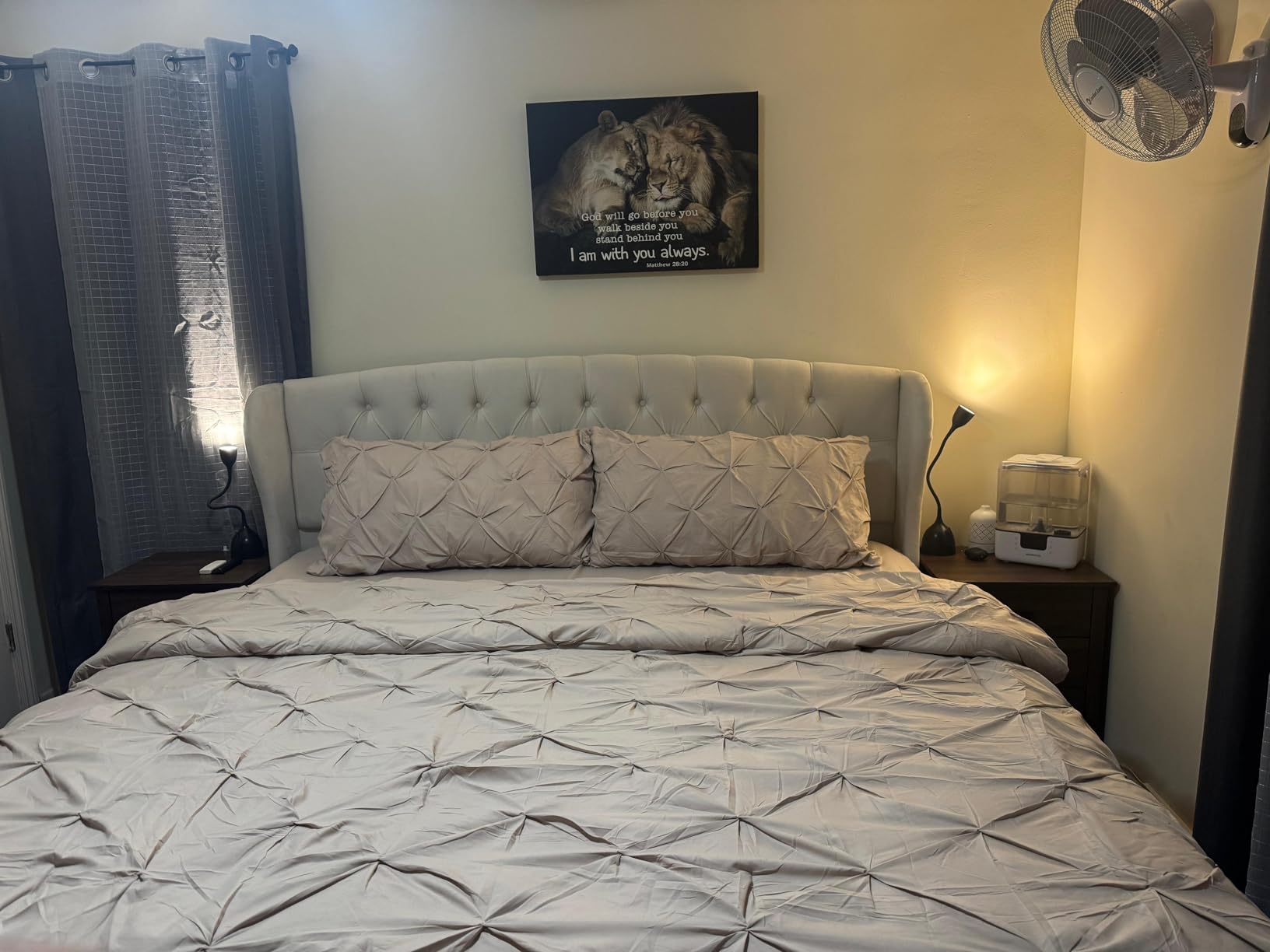 Queen Comforter Set Sage Green - Bed in a Bag Queen Size Bedding 7 Pieces, GentleSoft Pintuck Bed Set, Pinch Pleat All Season Comforter with Sheets, Pillowcases & Shams customer photo 2